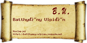 Batthyány Ulpián névjegykártya